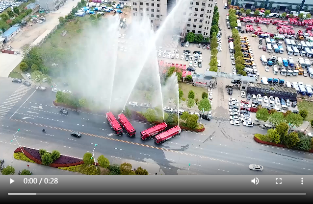 供水消防車現場演示
